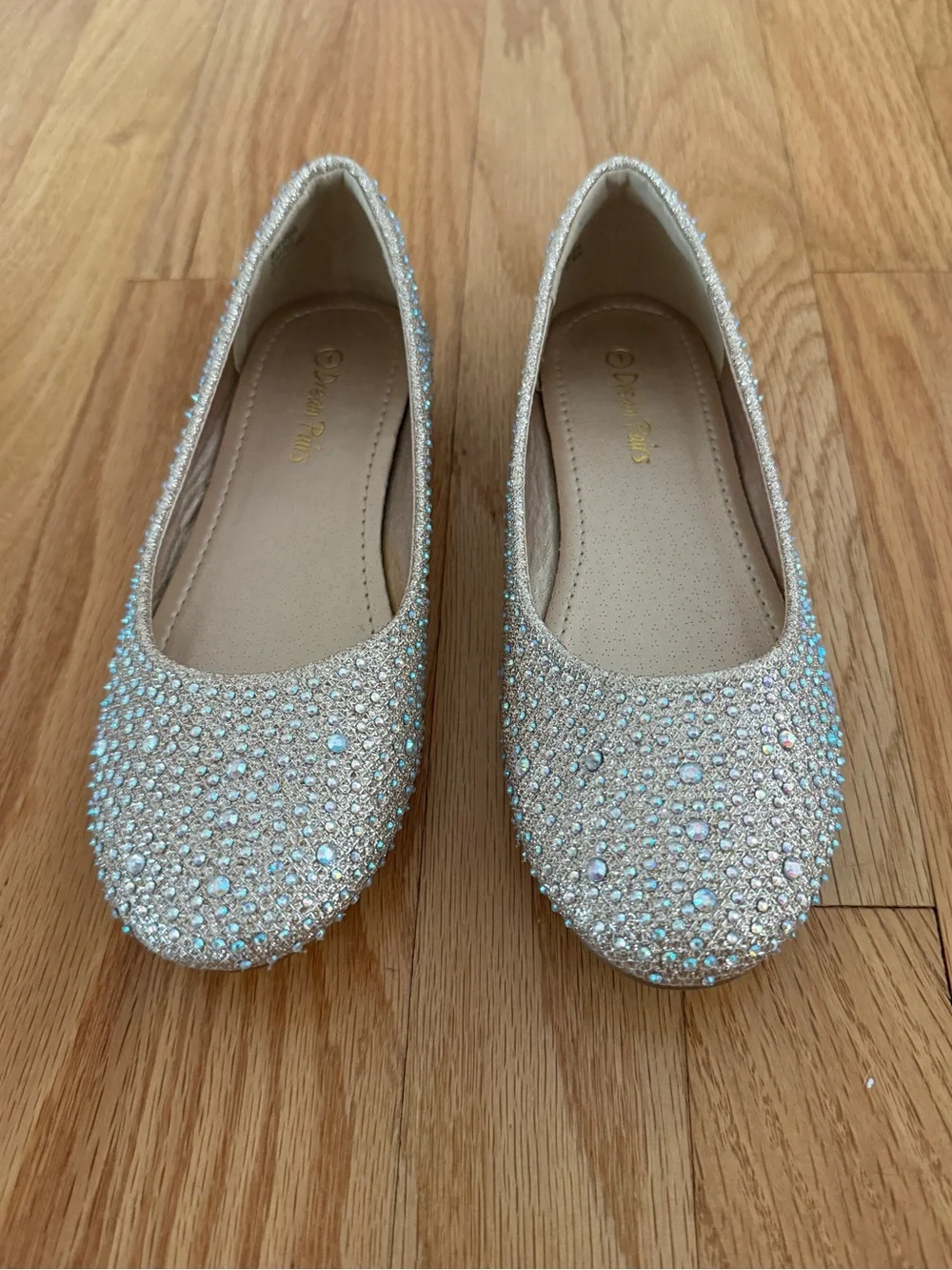 Dream Pairs Girls Glitter Slip On Ballerina Flats, Size 1